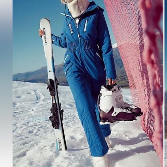 NEW Free People All Prepped snow ski suit in Sapphire - Picture 1 of 16